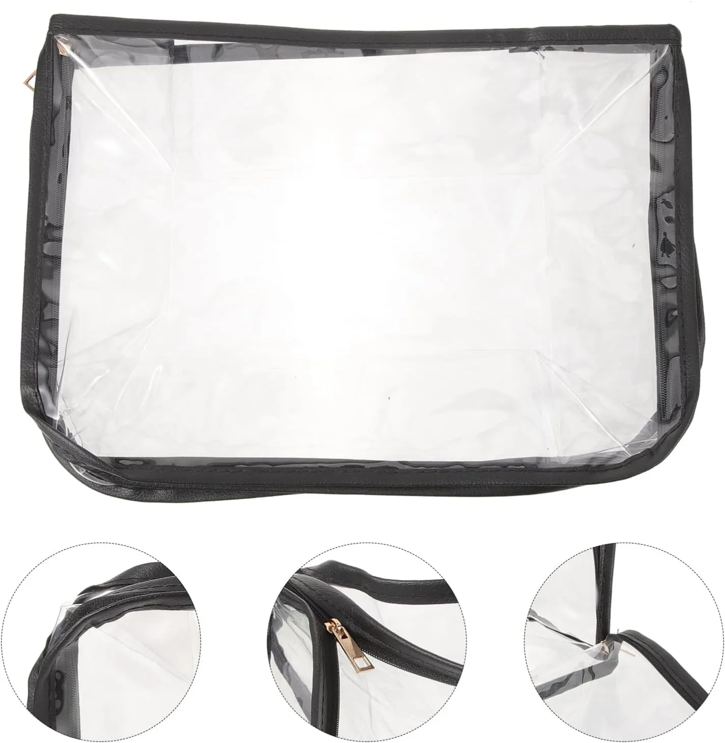Cabilock Clear Purses Zip Lock Organizer Zip up Tote Bag Zippered Tote Transparent Purse Clear Handbags Zipper Storage Bags Clear Tote Zip Wallet Zipper Wallet Zip Tote Bag Locker PVC Seal