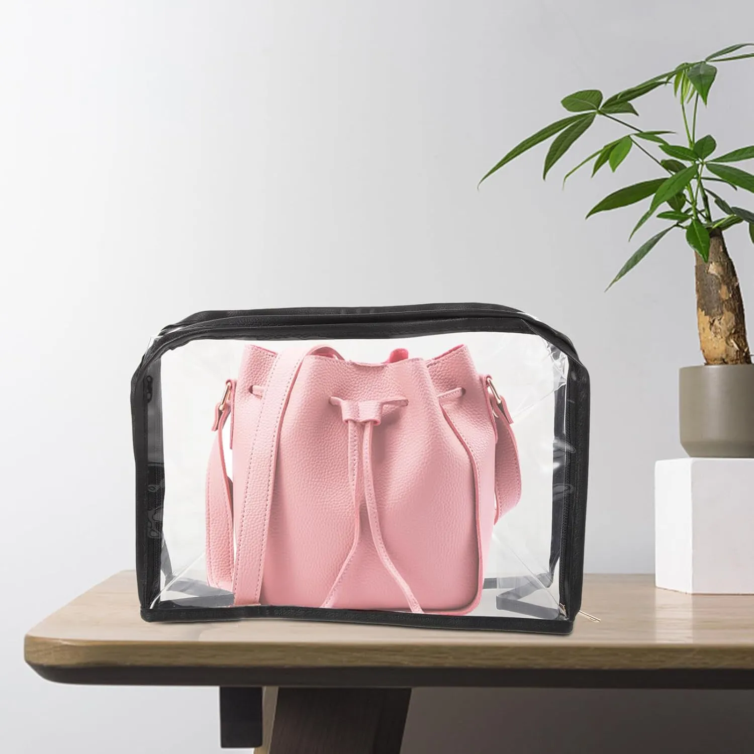 Cabilock Clear Purses Zip Lock Organizer Zip up Tote Bag Zippered Tote Transparent Purse Clear Handbags Zipper Storage Bags Clear Tote Zip Wallet Zipper Wallet Zip Tote Bag Locker PVC Seal