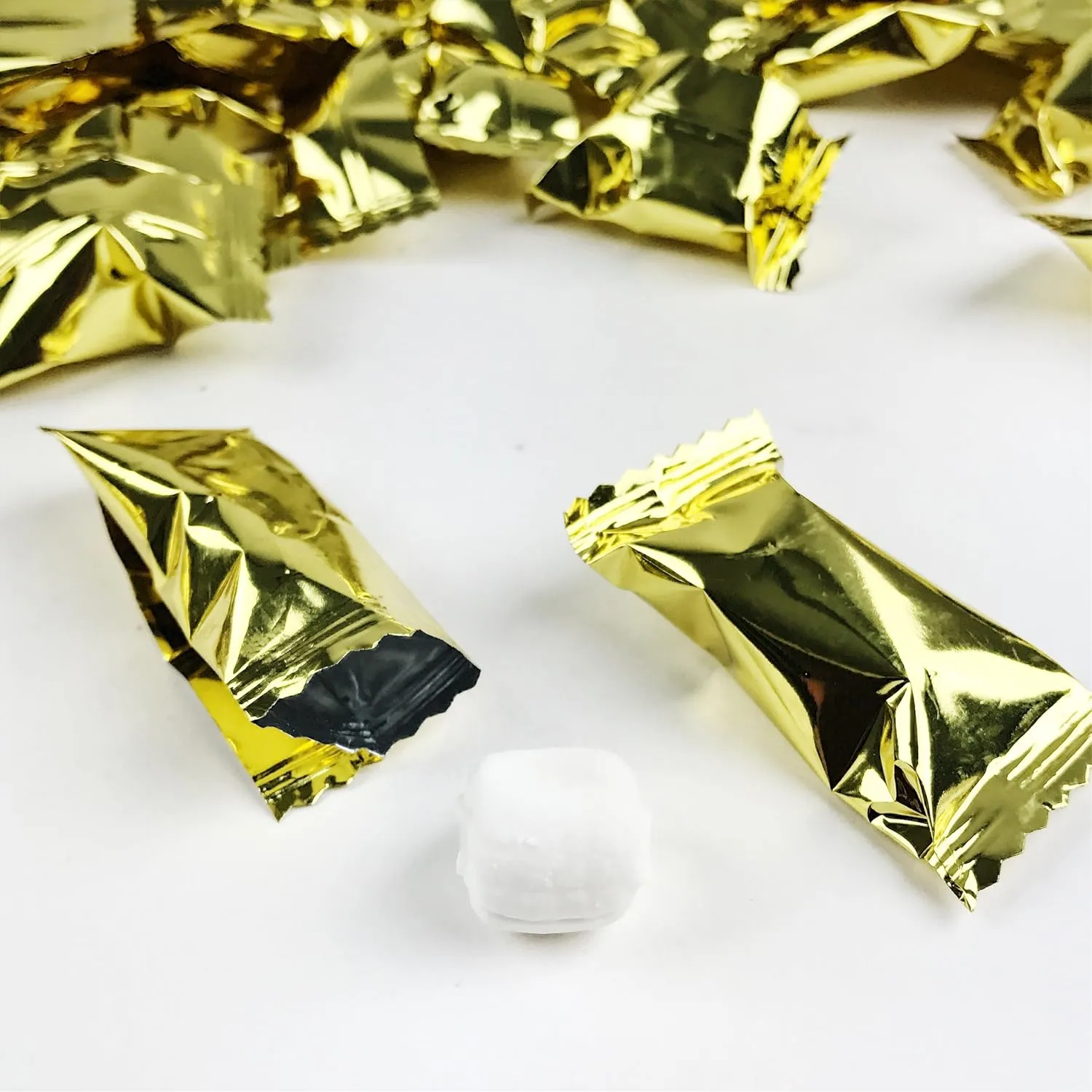 Candy Envy - Gold Foil Wrapped Buttermints - 13 oz. Bag - 100 Individually Wrapped Candy Mints