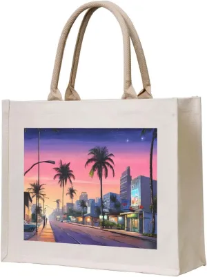 Canvas Tote Bag Purse Aesthetic Large Trendy Canvas Grocery Bags Reusable Shopping Bags with Handle for Women, The Old Hollywood