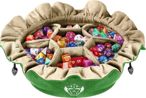 CardKingPro Immense Dice Bags with Pockets - Green - Capacity 150  Dice - Great Organizer for Dice Hoarders, Perfect for Dungeons and Dragons [Patented Design]