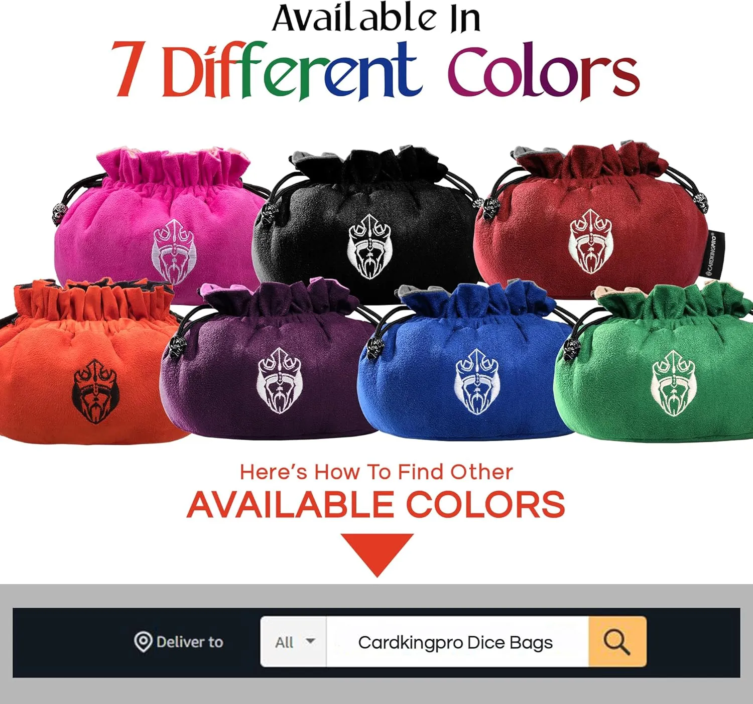 CardKingPro Immense Dice Bags with Pockets - Green - Capacity 150  Dice - Great Organizer for Dice Hoarders, Perfect for Dungeons and Dragons [Patented Design]