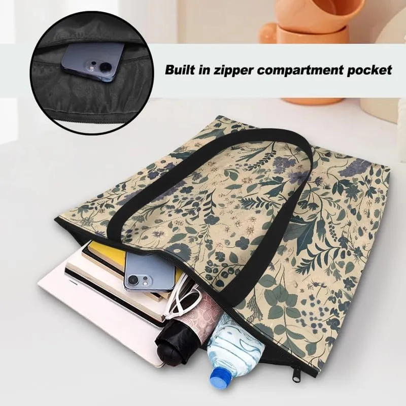 Carton Border Collie Dupont Paper Tote Bags Ladybug Daisy Reusable Handbag USA Flag Skull Shoulder Bag Shopping Work
