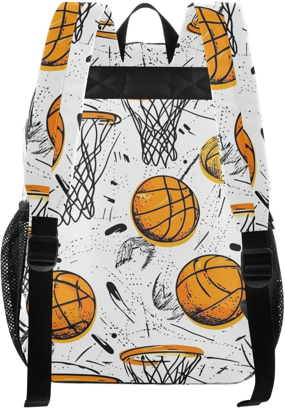 Cartoon Basketball White Clear Backpack For High School Clear Backpack For High School For Girls Transparent Heavy Duty Bags