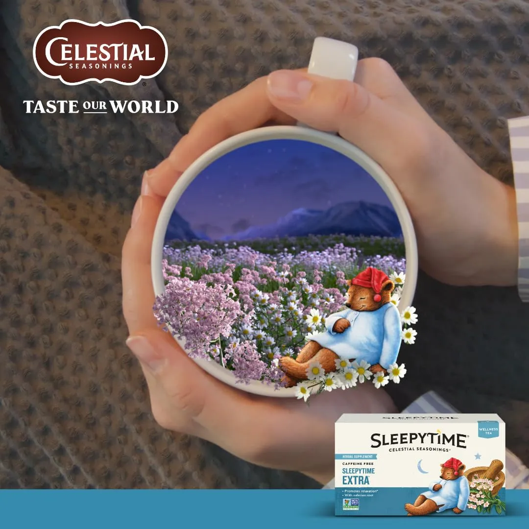 Celestial Seasonings Sleepytime Extra Herbal Tea, Promotes Relaxation, 40 Count (Pack of 6)