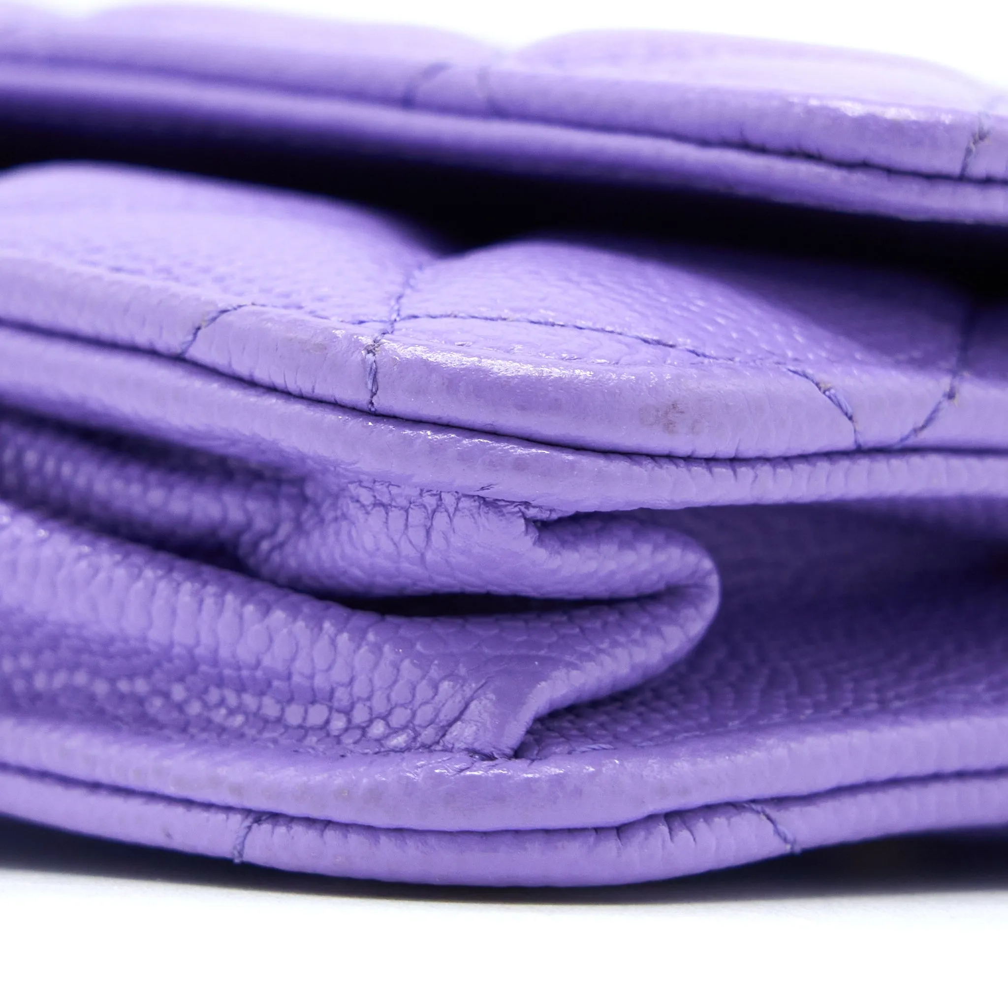 Chain L Refined On Purple Verified Wallet Classic Chanel Caviar