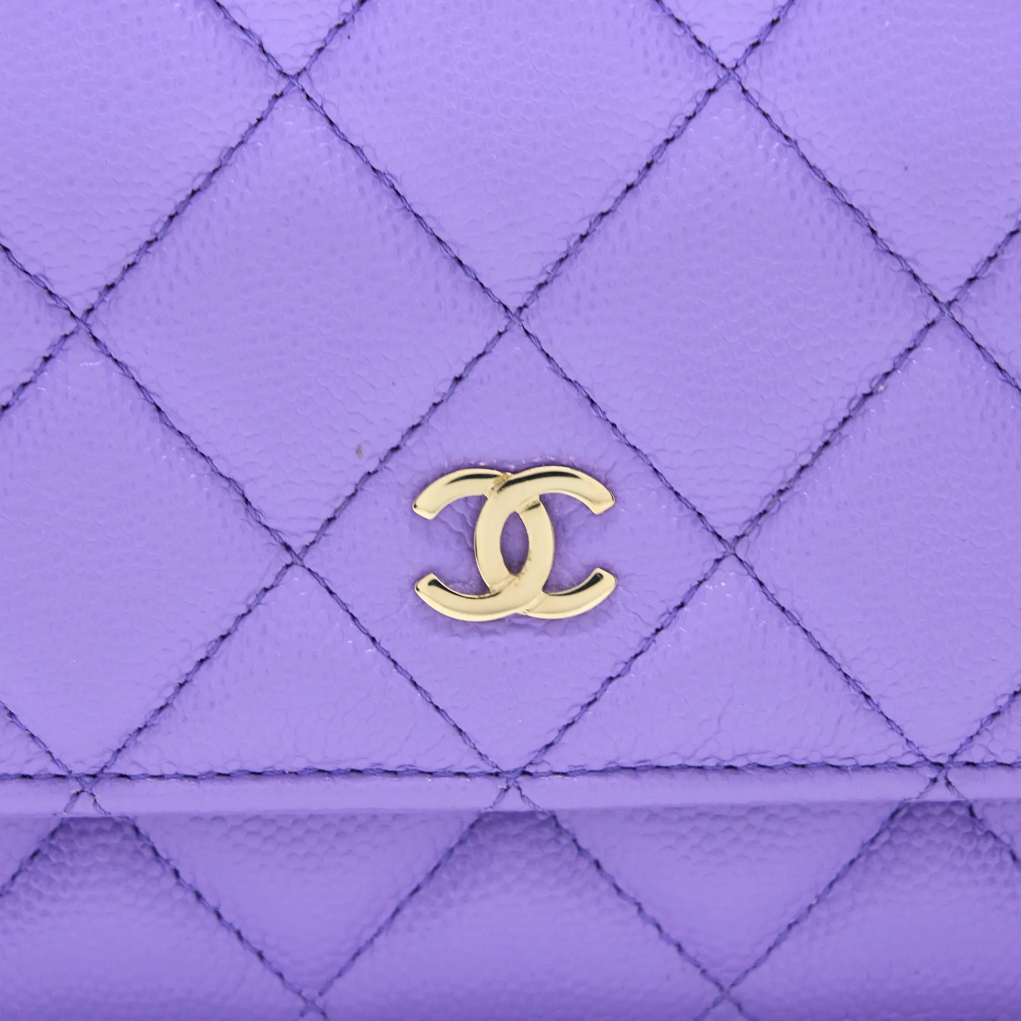 Chain L Refined On Purple Verified Wallet Classic Chanel Caviar
