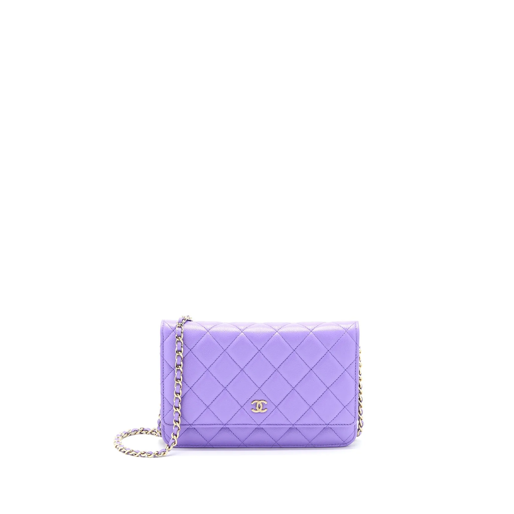 Chain L Refined On Purple Verified Wallet Classic Chanel Caviar