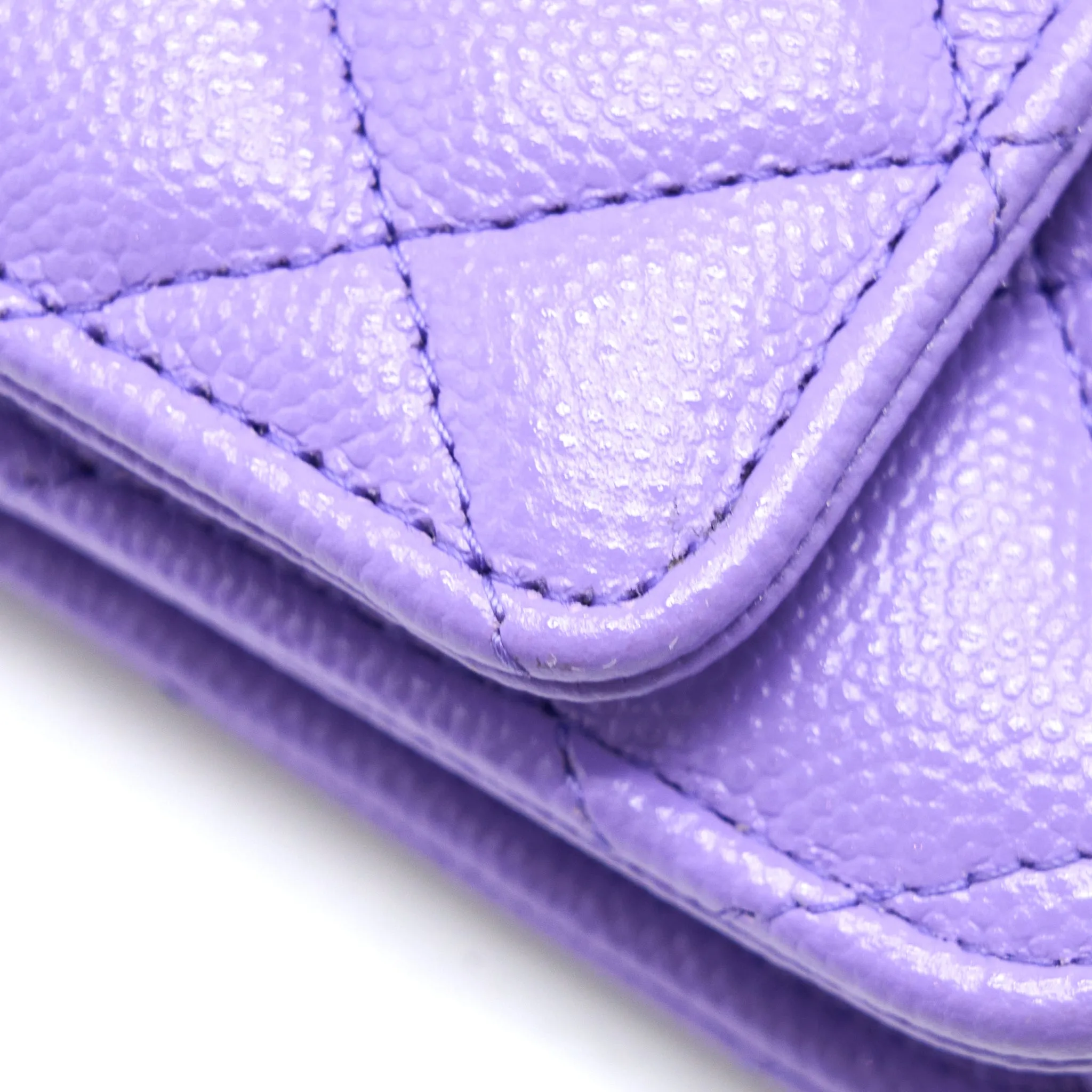 Chain L Refined On Purple Verified Wallet Classic Chanel Caviar