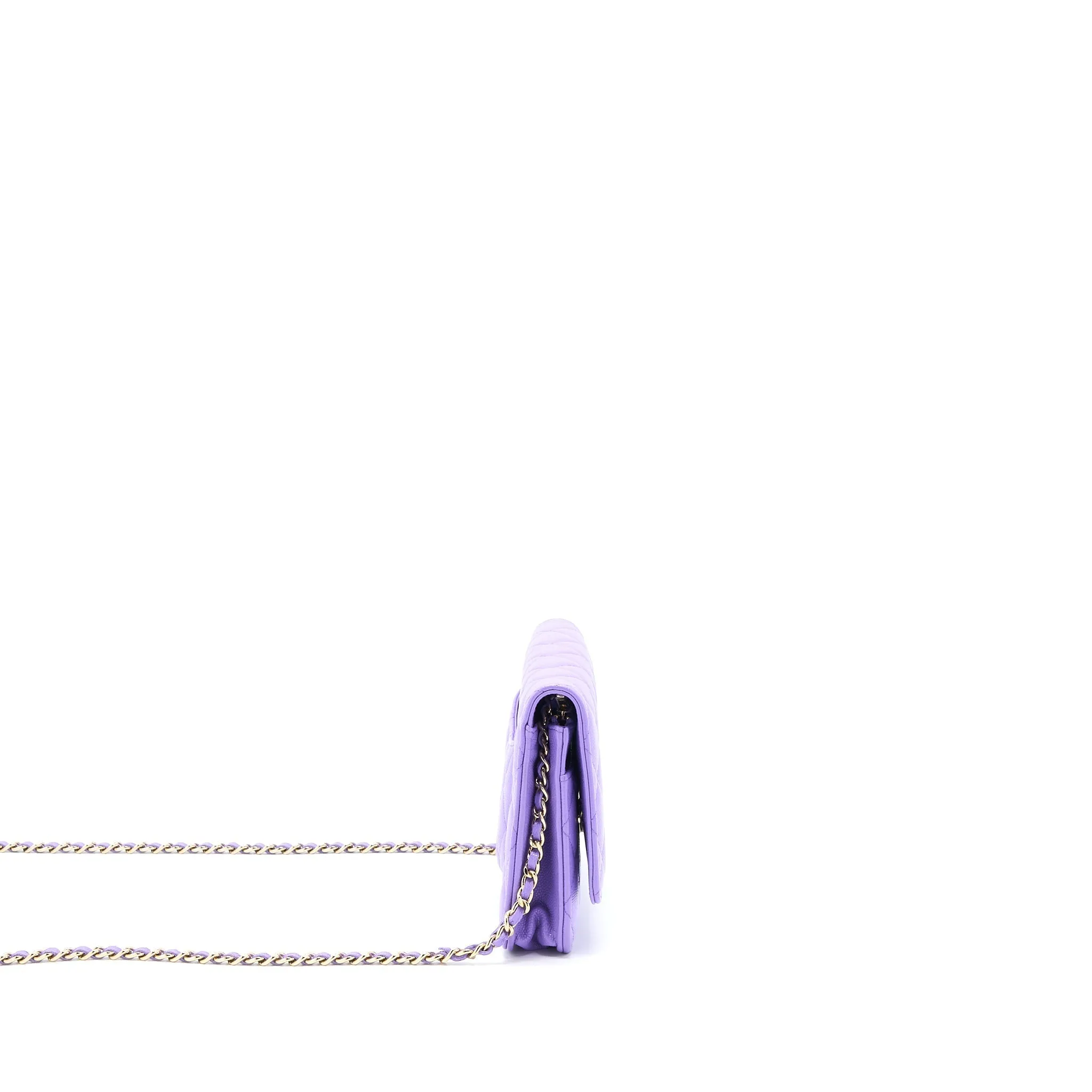Chain L Refined On Purple Verified Wallet Classic Chanel Caviar