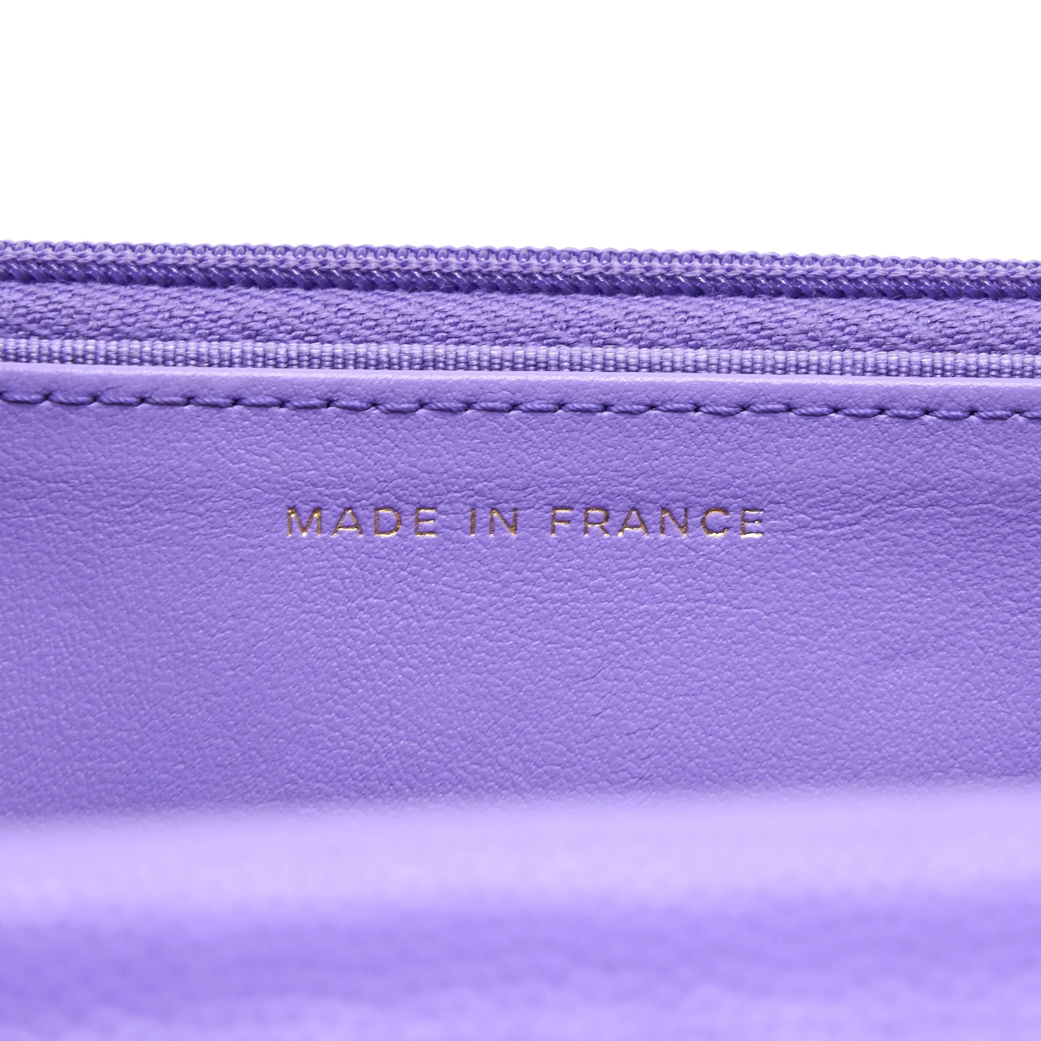 Chain L Refined On Purple Verified Wallet Classic Chanel Caviar