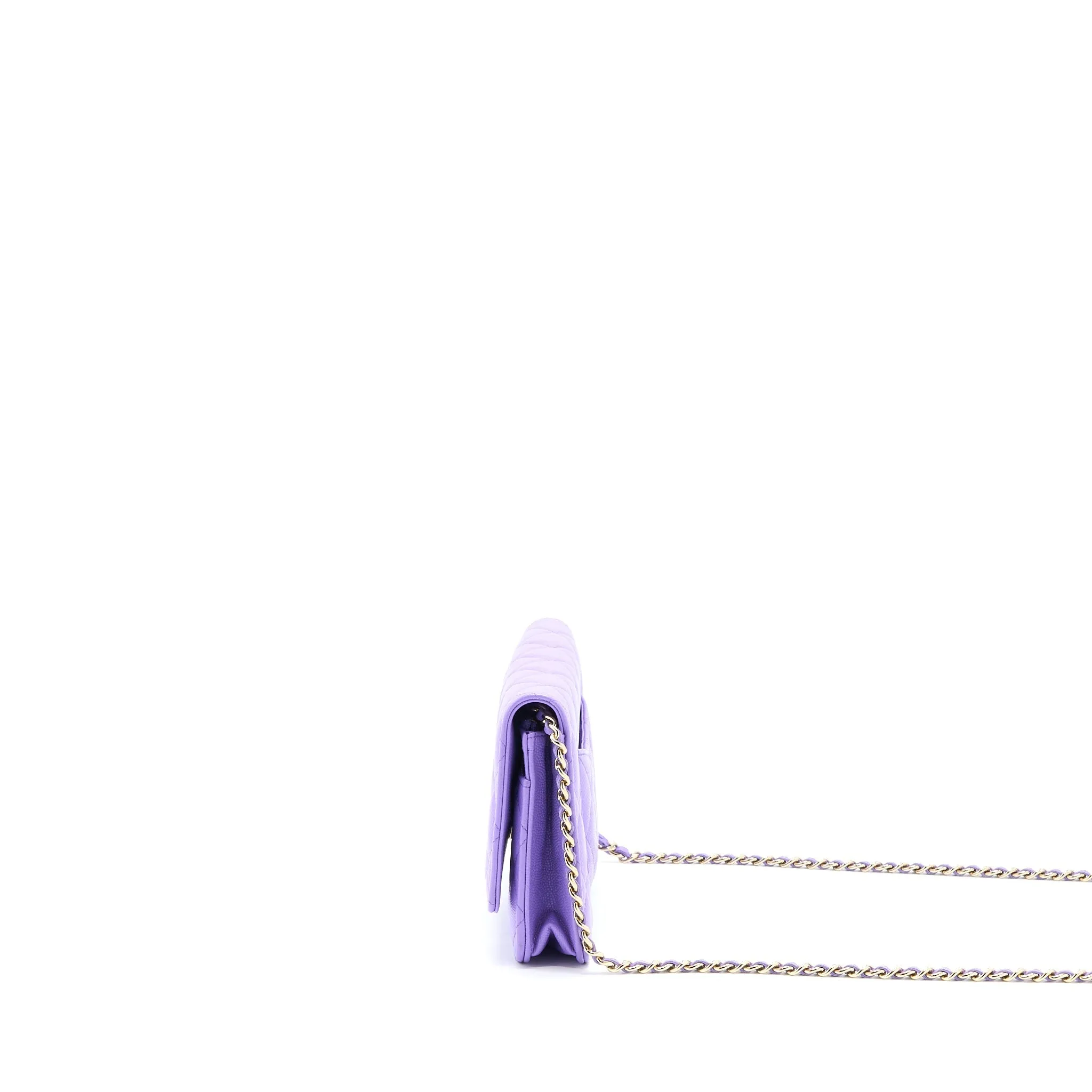 Chain L Refined On Purple Verified Wallet Classic Chanel Caviar