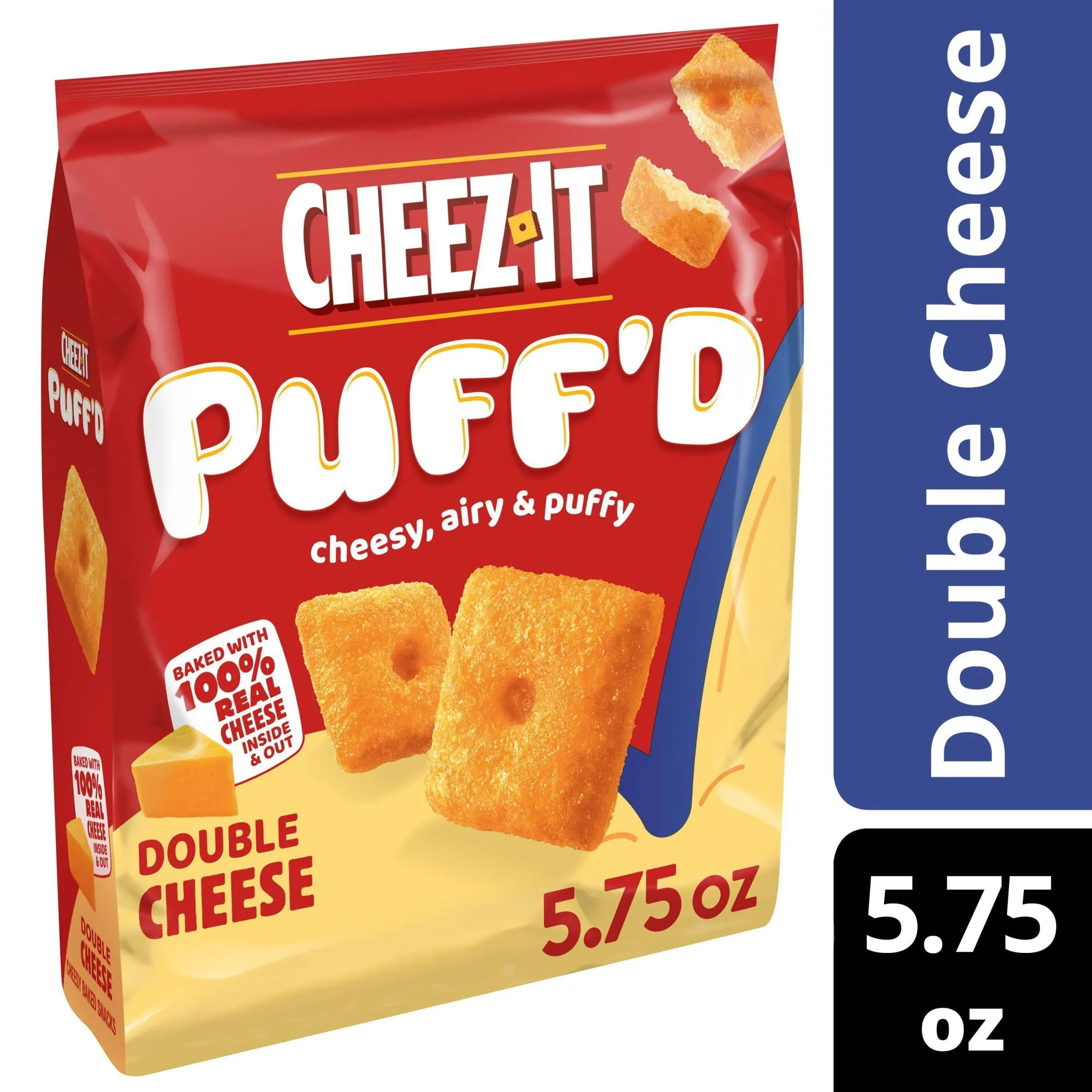 Cheez-It Puff'd Double Cheese Cheesy Baked Snacks, 5.75 oz