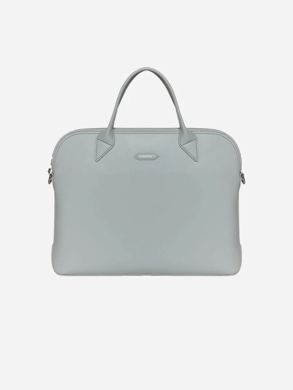 City Vegan Apple Skin Leather Briefcase | Pearl Grey