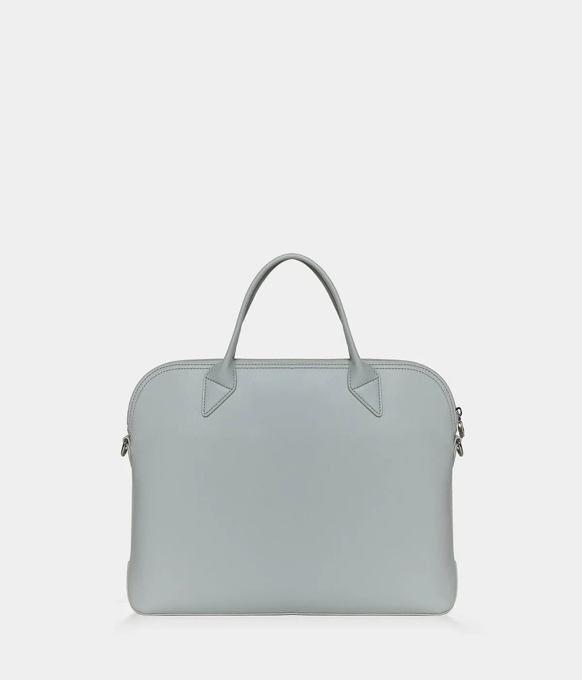 City Vegan Apple Skin Leather Briefcase | Pearl Grey