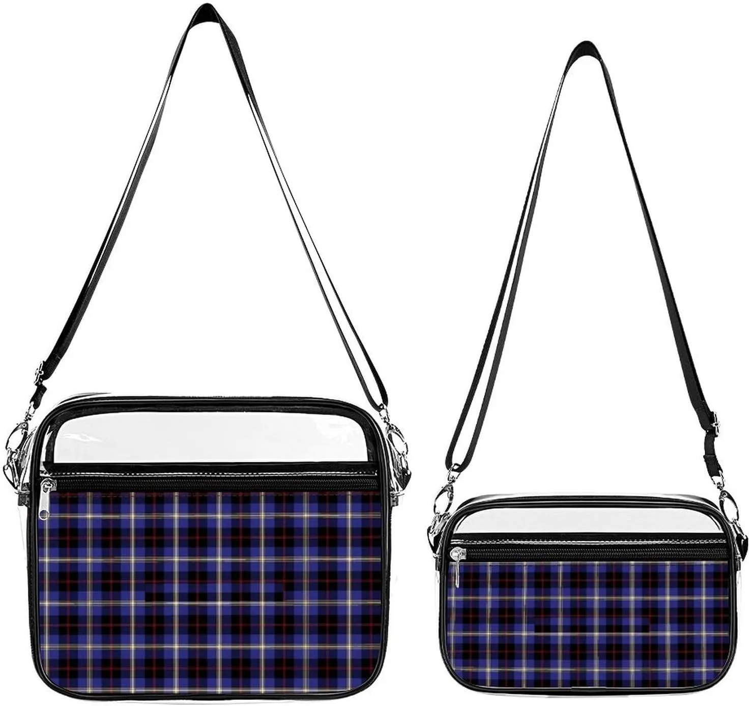 Clan Hill Tartan Transparent Cross Bag Two-piece Set