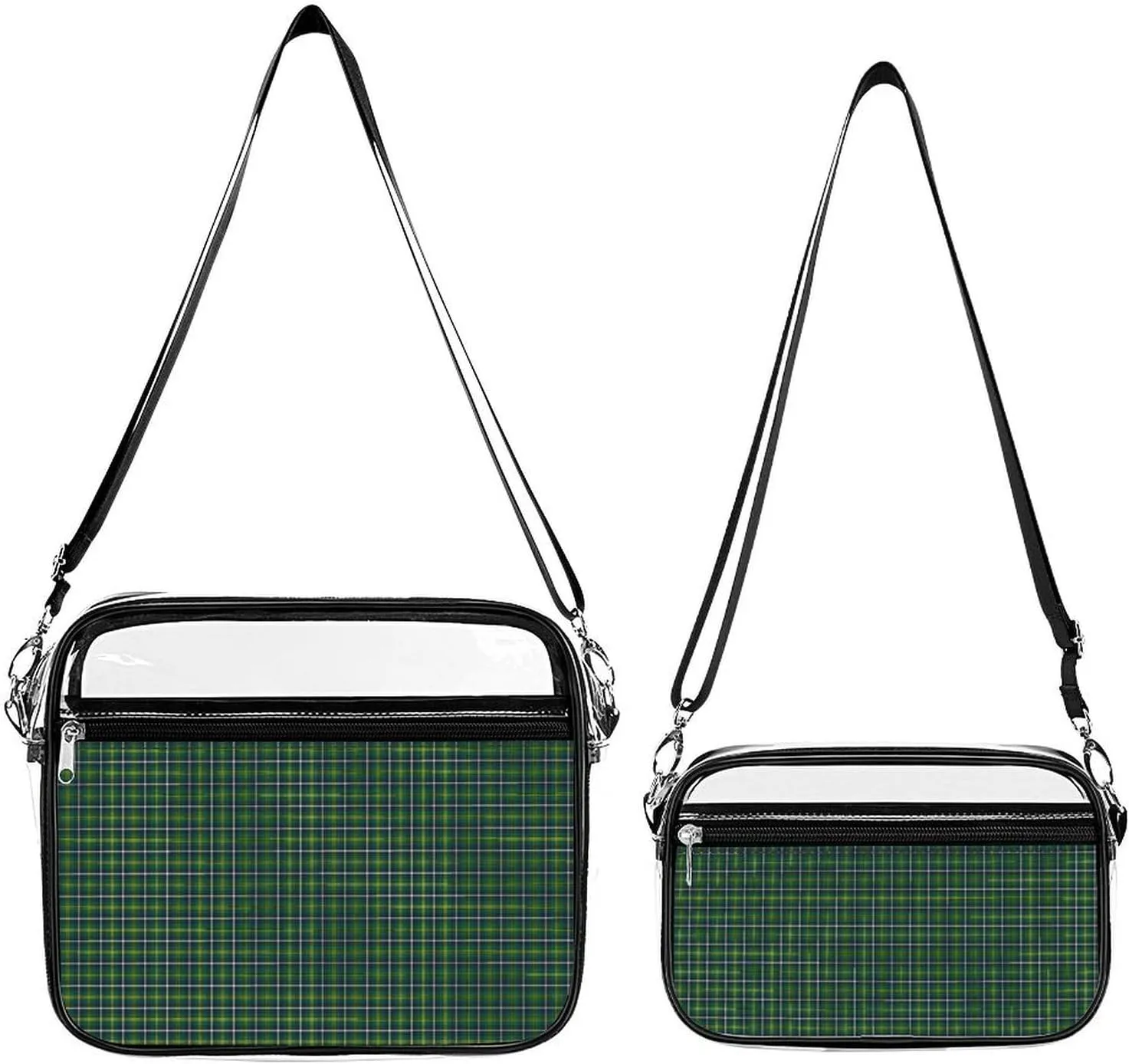 Clan Turnbull Hunting Tartan Navy And Green Plaid Transparent Cross Bag Two-piece Set