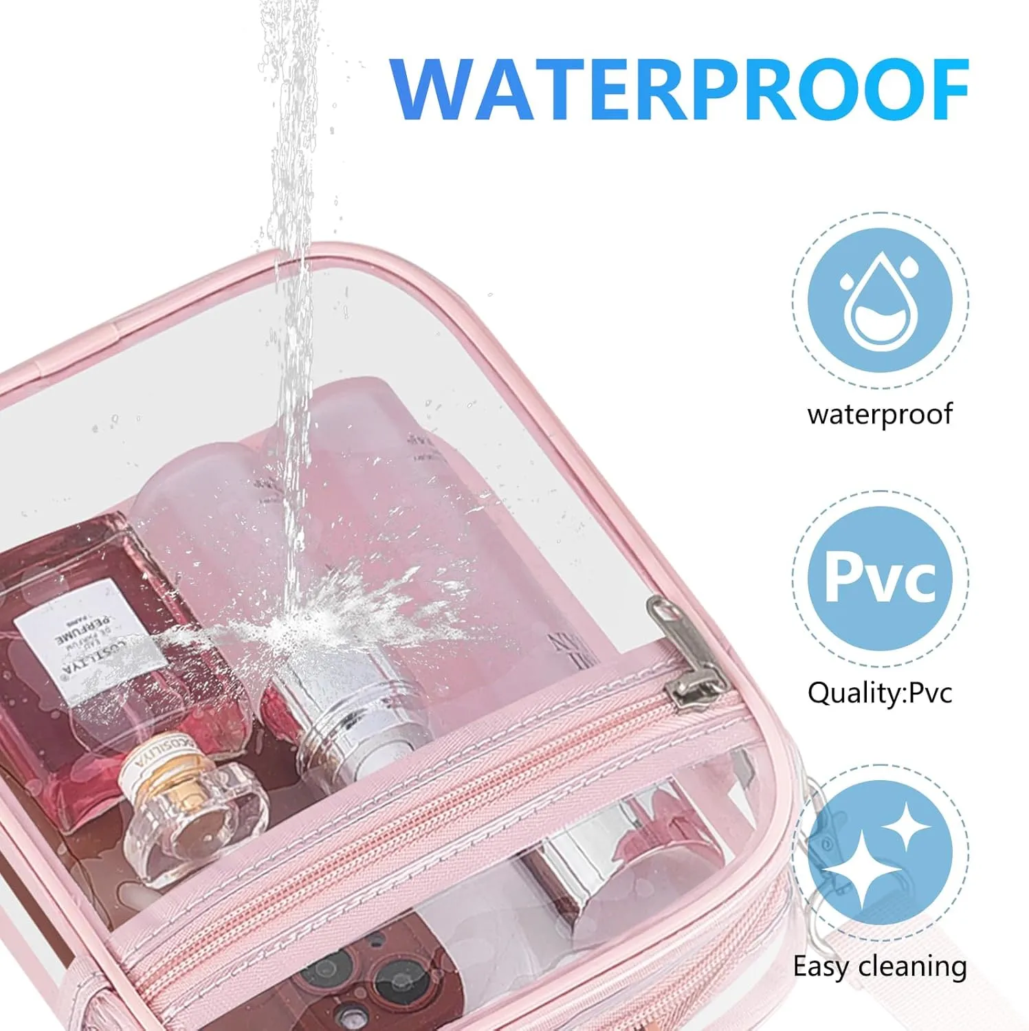 Clear Bag for Stadium Events Men&Women Clear Crossbody Bag Stadium Approved Clear Purse Bag Waterproof Clear Bag