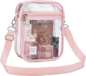 Clear Bag for Stadium Events Men&Women Clear Crossbody Bag Stadium Approved Clear Purse Bag Waterproof Clear Bag