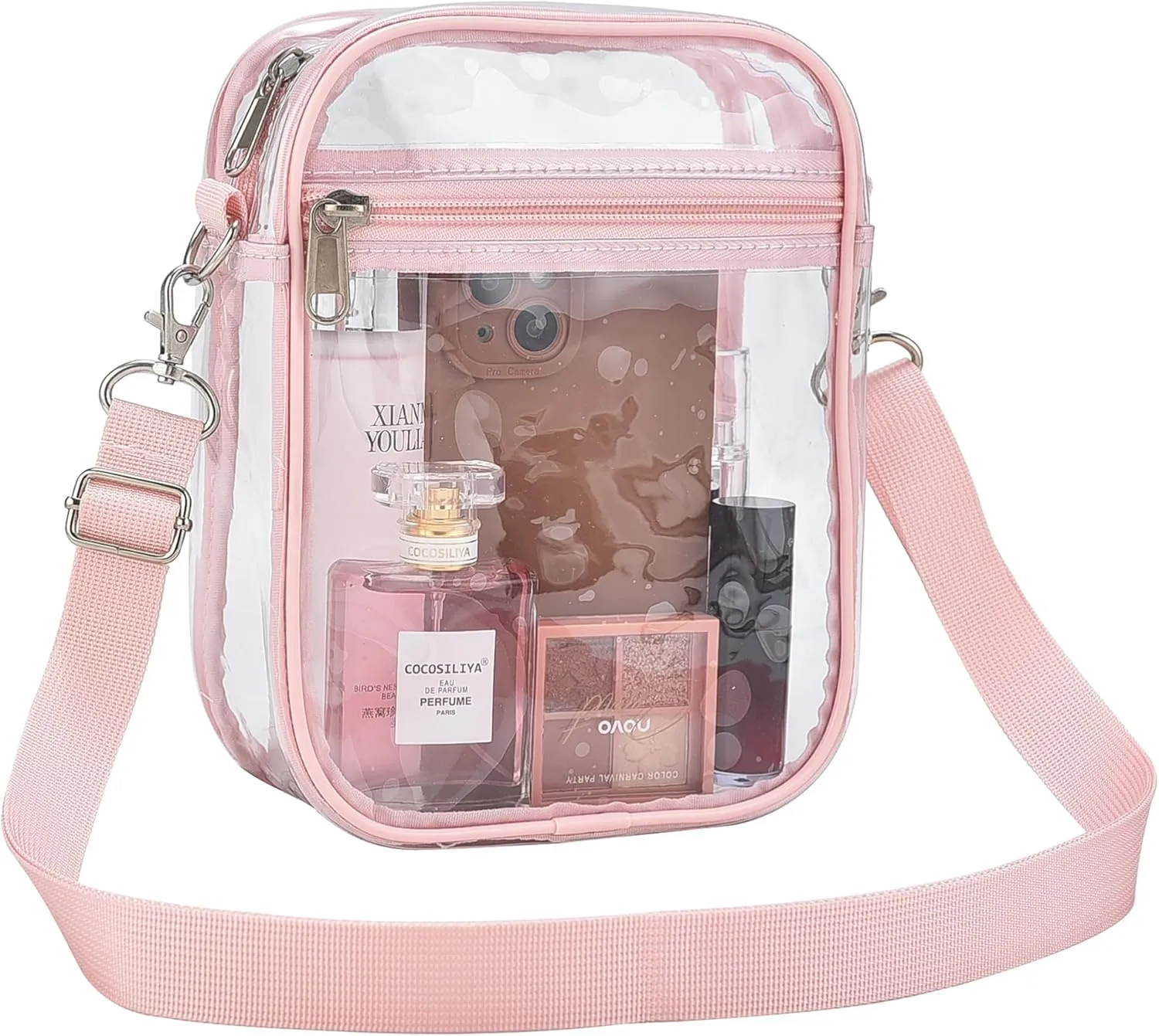 Clear Bag for Stadium Events Men&Women Clear Crossbody Bag Stadium Approved Clear Purse Bag Waterproof Clear Bag