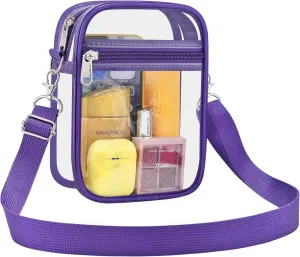 Clear Bag for Stadium Events Men&Women Clear Crossbody Bag Stadium Approved Clear Purse Bag Waterproof Clear Bag
