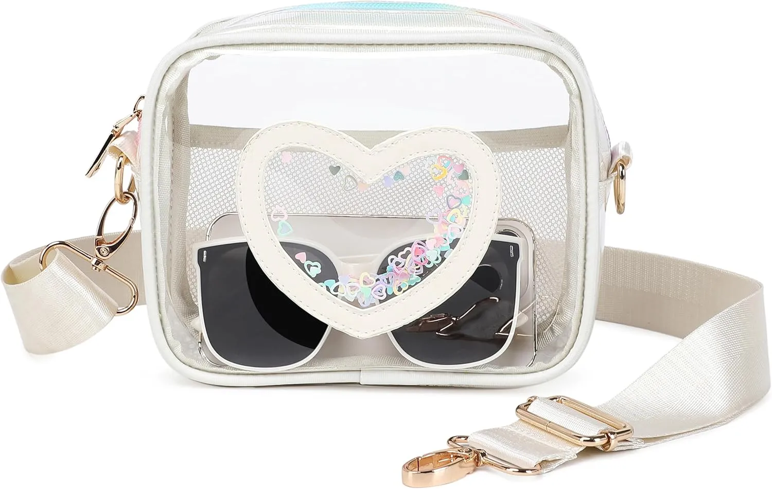 Clear Crossbody Bag for Women Girls Kids Purse Toddlers Shoulder Messenger Handbags Transparent Bags Wallet Pouch