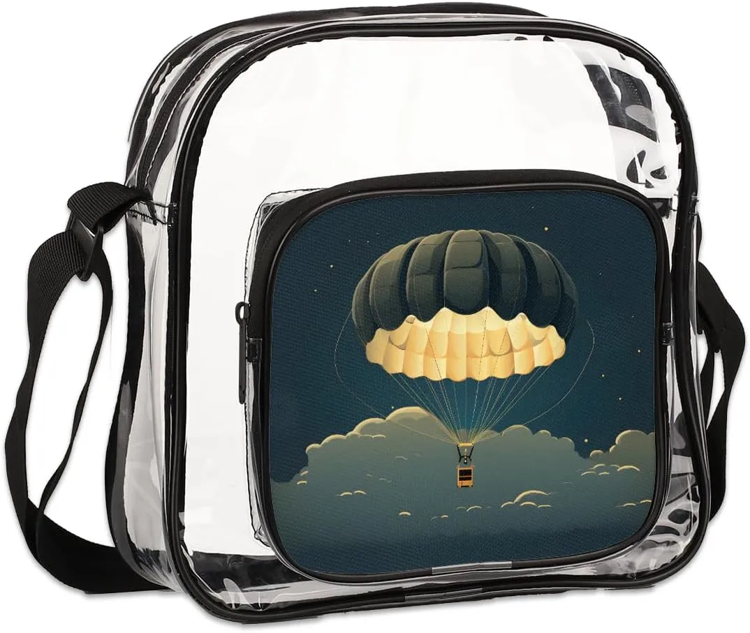 Clear Crossbody Purse Bag Clear Messenger Shoulder Bags See Through Transparent Purse