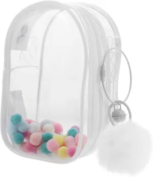 Clear Figures Display Shoulder Bag Transparent Doll Storage Case with Zipper Closure Portable Mini Doll Hanging Box Dustproof Storage for Doll Accessories