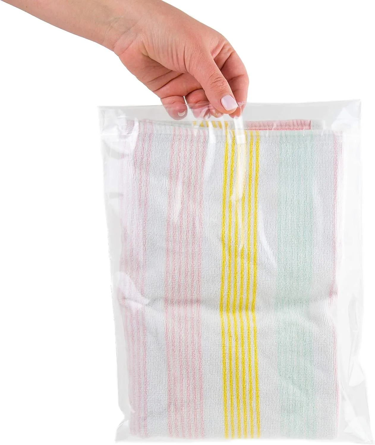 Clear Poly Bags Combo Pack – 6x9", 8x10", 9x12", 11x14" – 400 Pack (100 Bags Each Size) – Extra Strong Seal Plastic Bags for Packaging Products