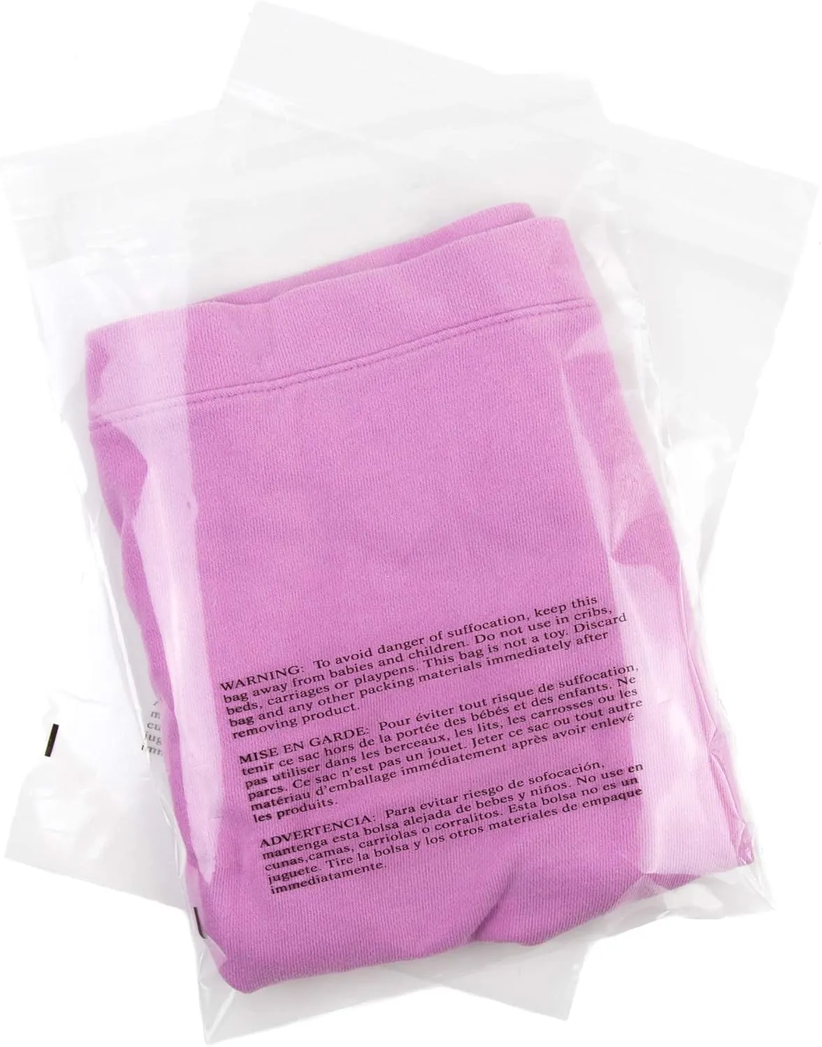 Clear Poly Bags with Suffocation Warning - Choose 6x9, 8x10, 9x12, 11x14, 14x20 or 20x24 (9x12 Resealable)