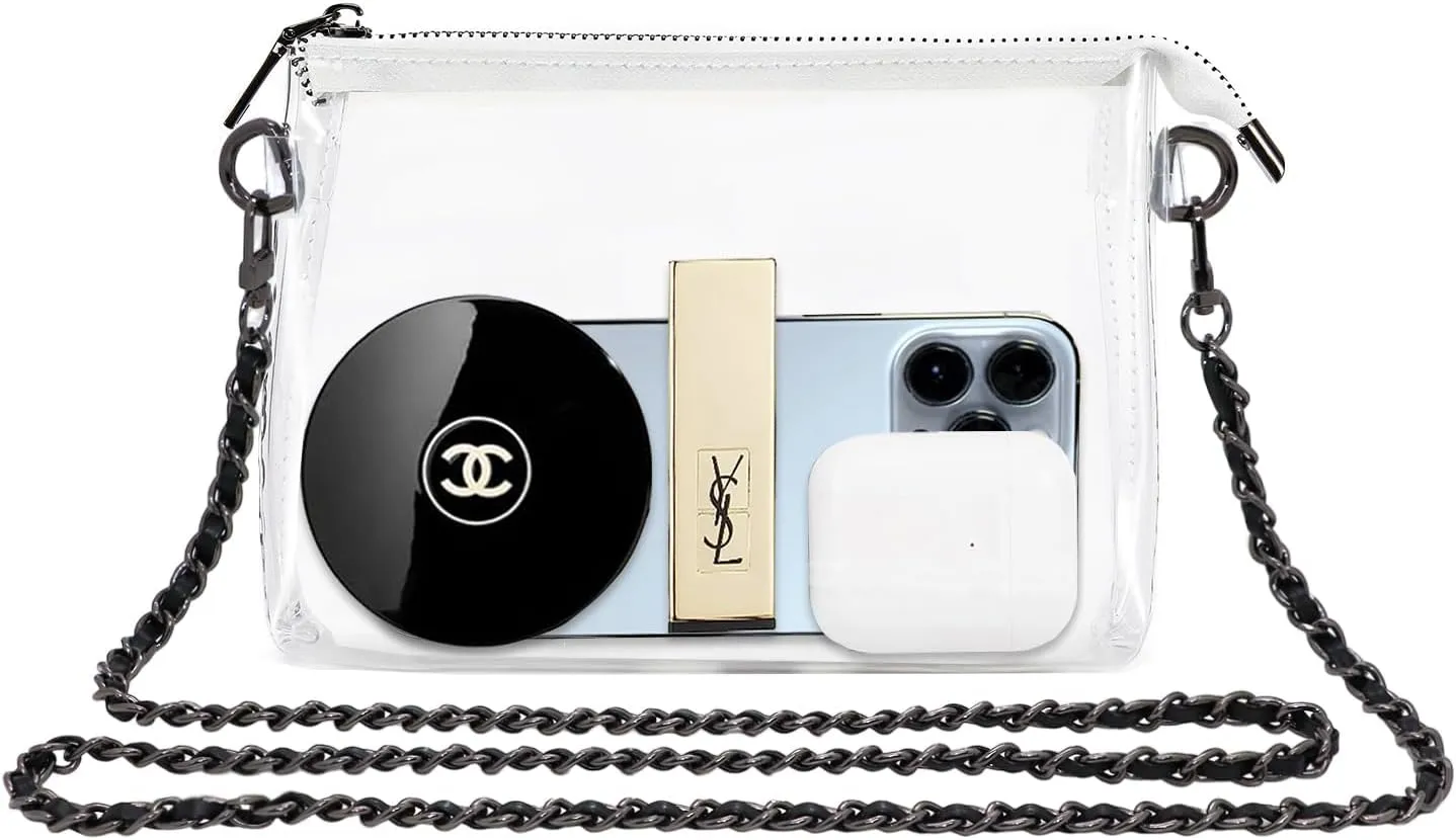 Clear Purses for Women Stadium Approved, Transparent Concert Sports for Crossbody Bag