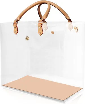 Clear PVC DIY Tote Bag Handbag Making Kit Handmade Gift Bag Craft Accessory Tool Set Birthday Holiday Gift Bag (D)