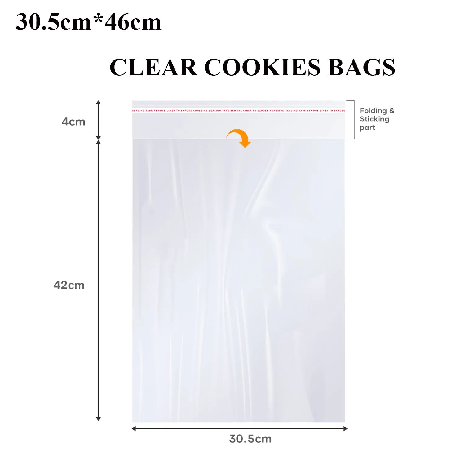 Clear Reclosable Zip Poly Bag Resealable Self Sealing Bag~5291