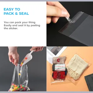 Clear Reclosable Zip Poly Bag Resealable Self Sealing Bag~5291