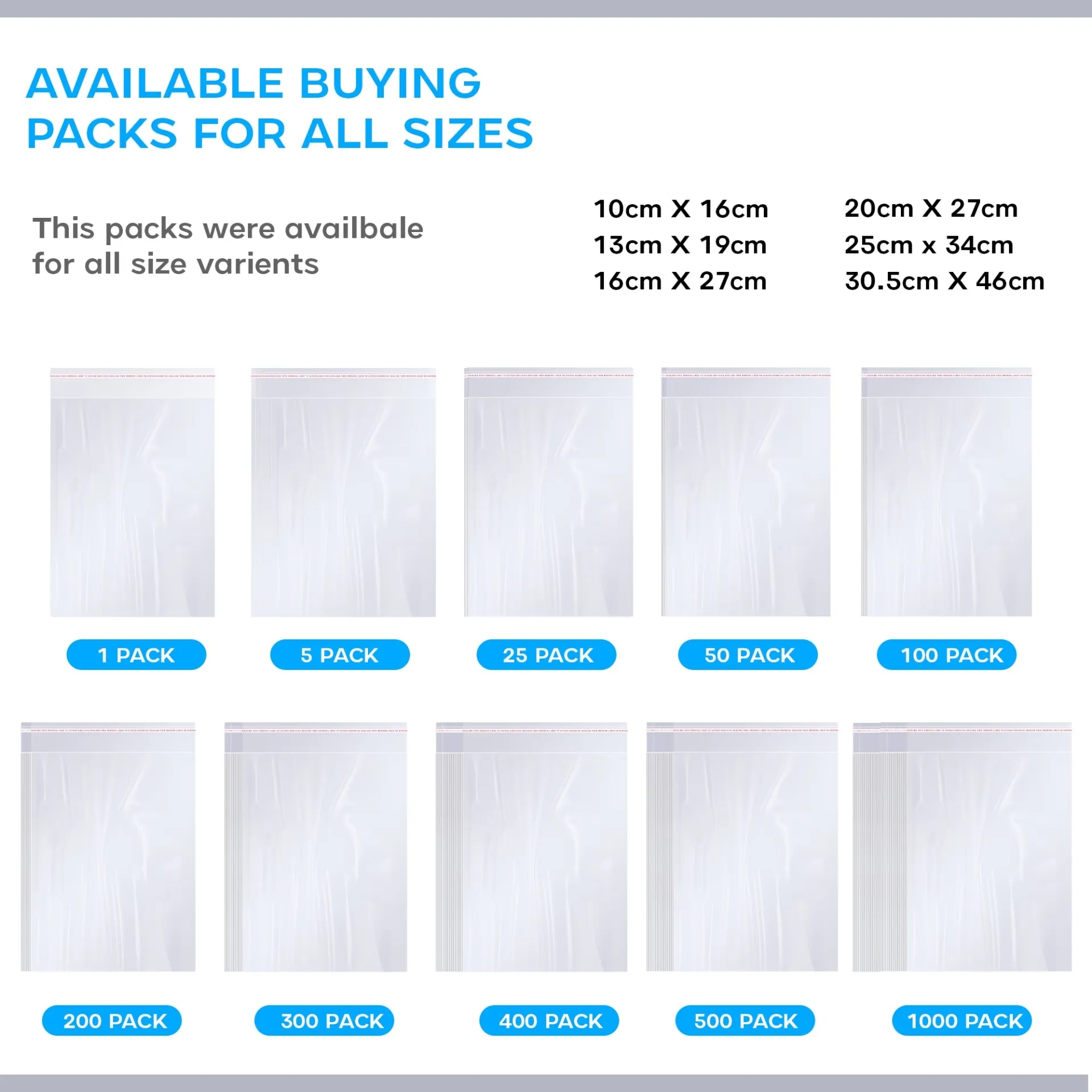 Clear Reclosable Zip Poly Bag Resealable Self Sealing Bag~5291