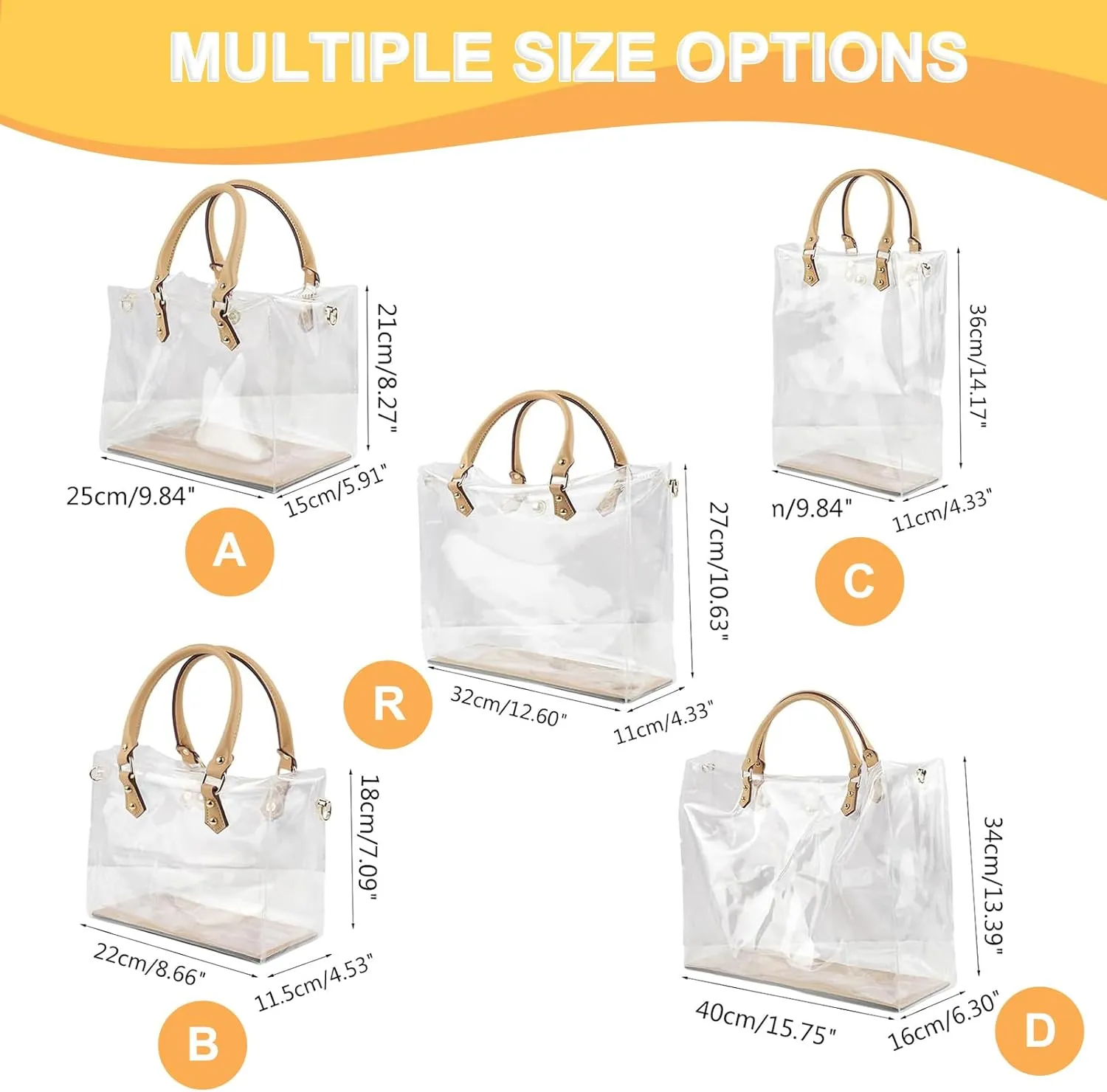 Clear TPU DIY Tote Bag Handbag Making Kit Handmade Gift Bags for Women, Handbag Tool Set Birthday Holiday Bag Making Kit (C)