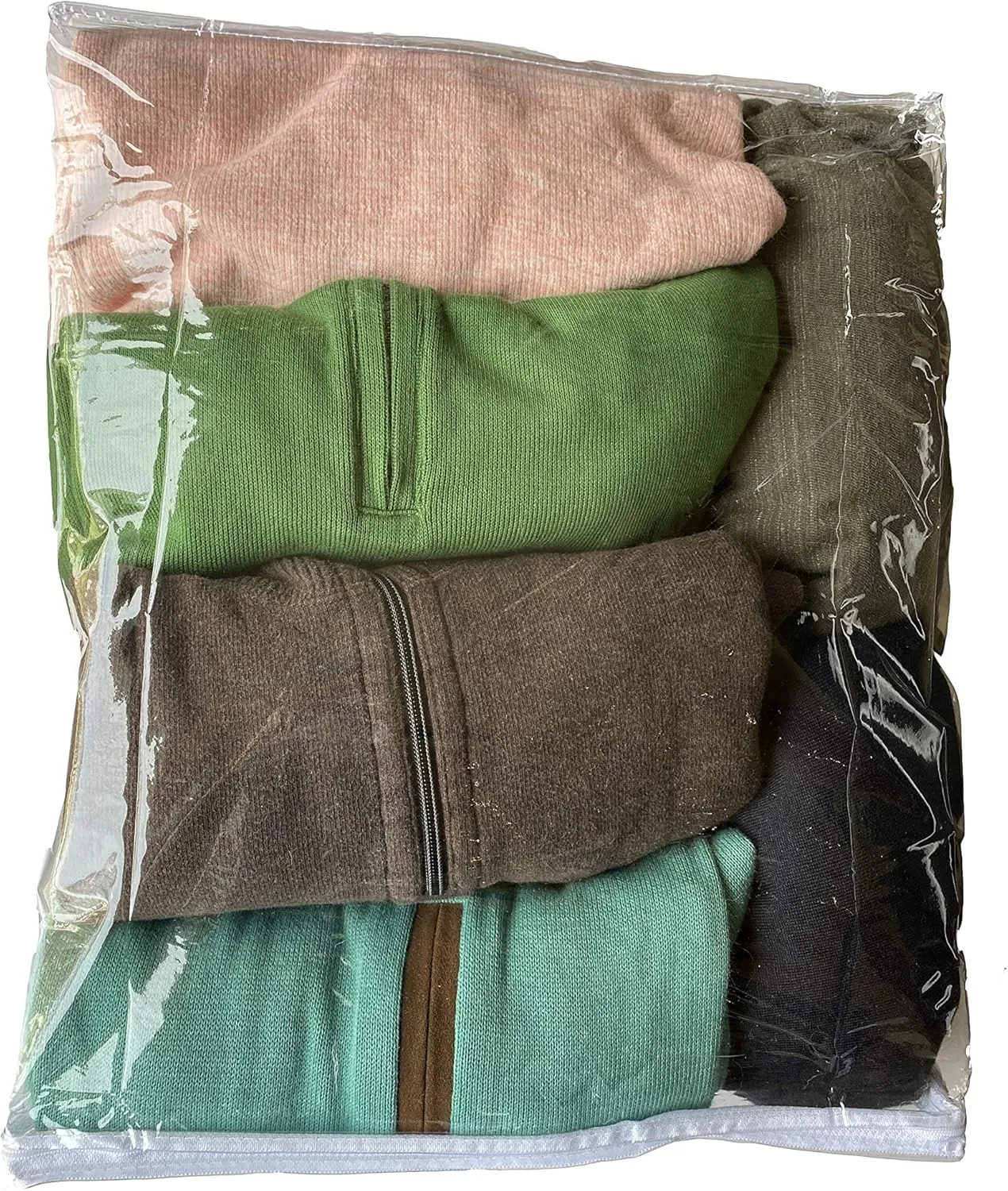 Clear Vinyl Zippered Storage Bags 15x18x4 Inch, Set of 10, AK Plastics by AntiqueKitchen