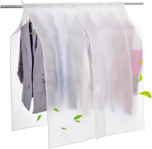 Clothing Rack Covers, Hanging Garment Bag Organizer Storage Cover,Clear Clothes Shoulder Rack Cover Suit Coat Dress Clothes Closet Storage Organizer Dustproof Protector,90 * 110cm