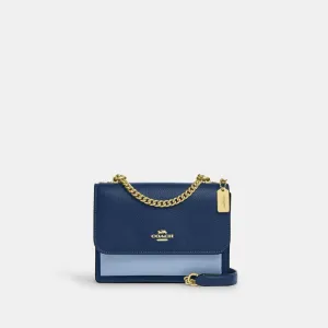 Coach Mini Klare Crossbody Bag Leather-Im-Deep Blue-Blue Bell