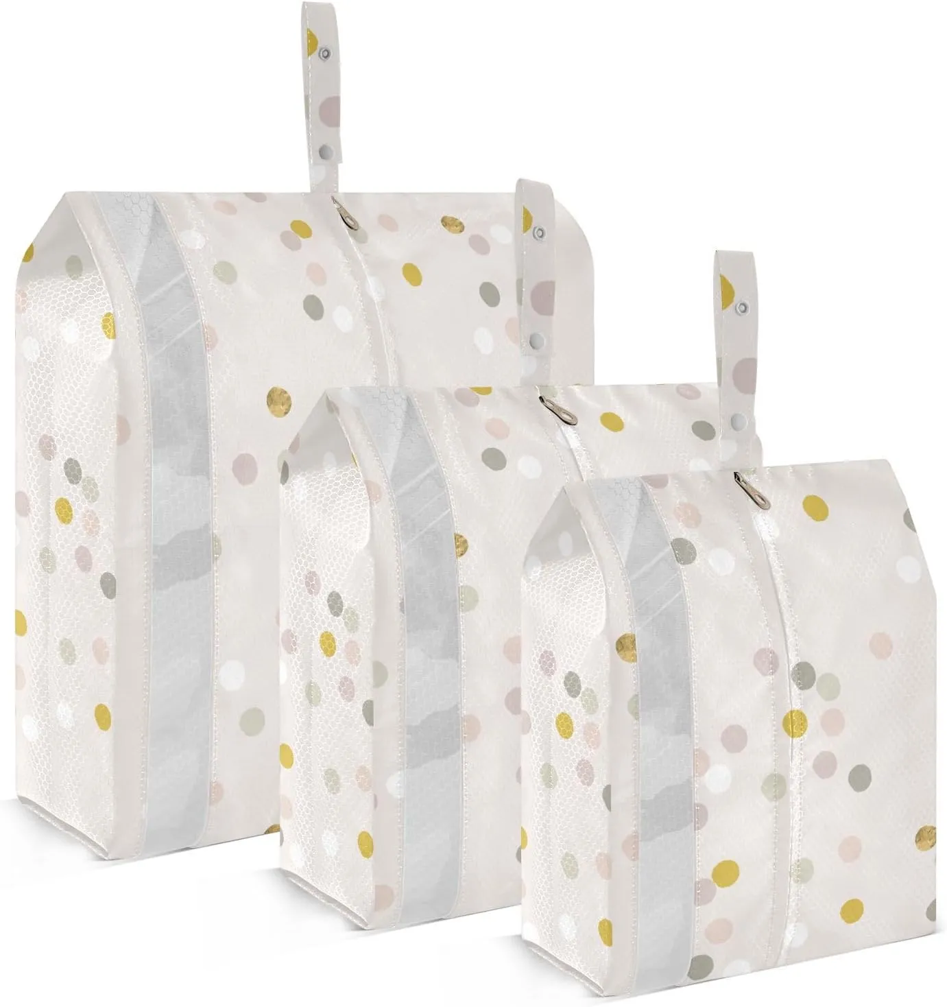 Confetti Gold Foil 3 Set Travel Packing Cubes For Suitcases, Foldable, Garment Bag Closet Storage, Luggage Space Saver, Organizadores De Maletas Para