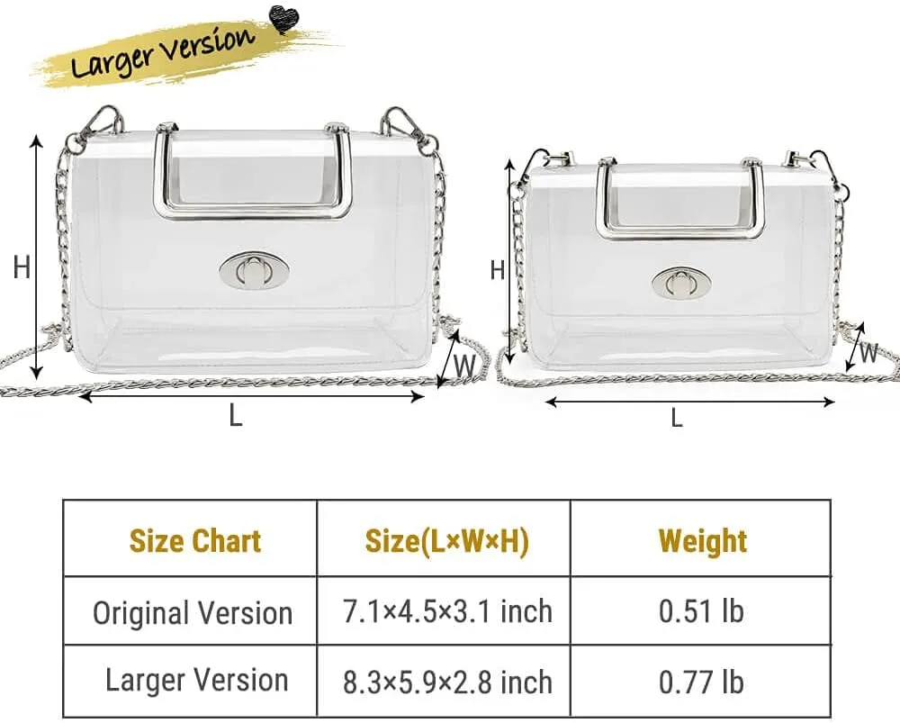 COROMAY Clear Purse for Women, Clear Bag for Stadium Events, Transparent Stadium Purse