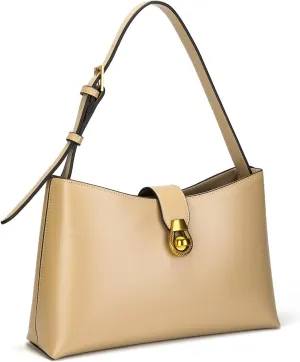 C.Paravano Shoulder Bags for Women | Glossy Leather PU Tote Bag with Zipper Closure | Hobo Handbag | Under the Arm Purses