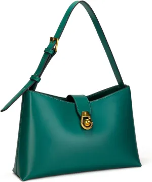 C.Paravano Shoulder Bags for Women | Glossy Leather PU Tote Bag with Zipper Closure | Hobo Handbag | Under the Arm Purses