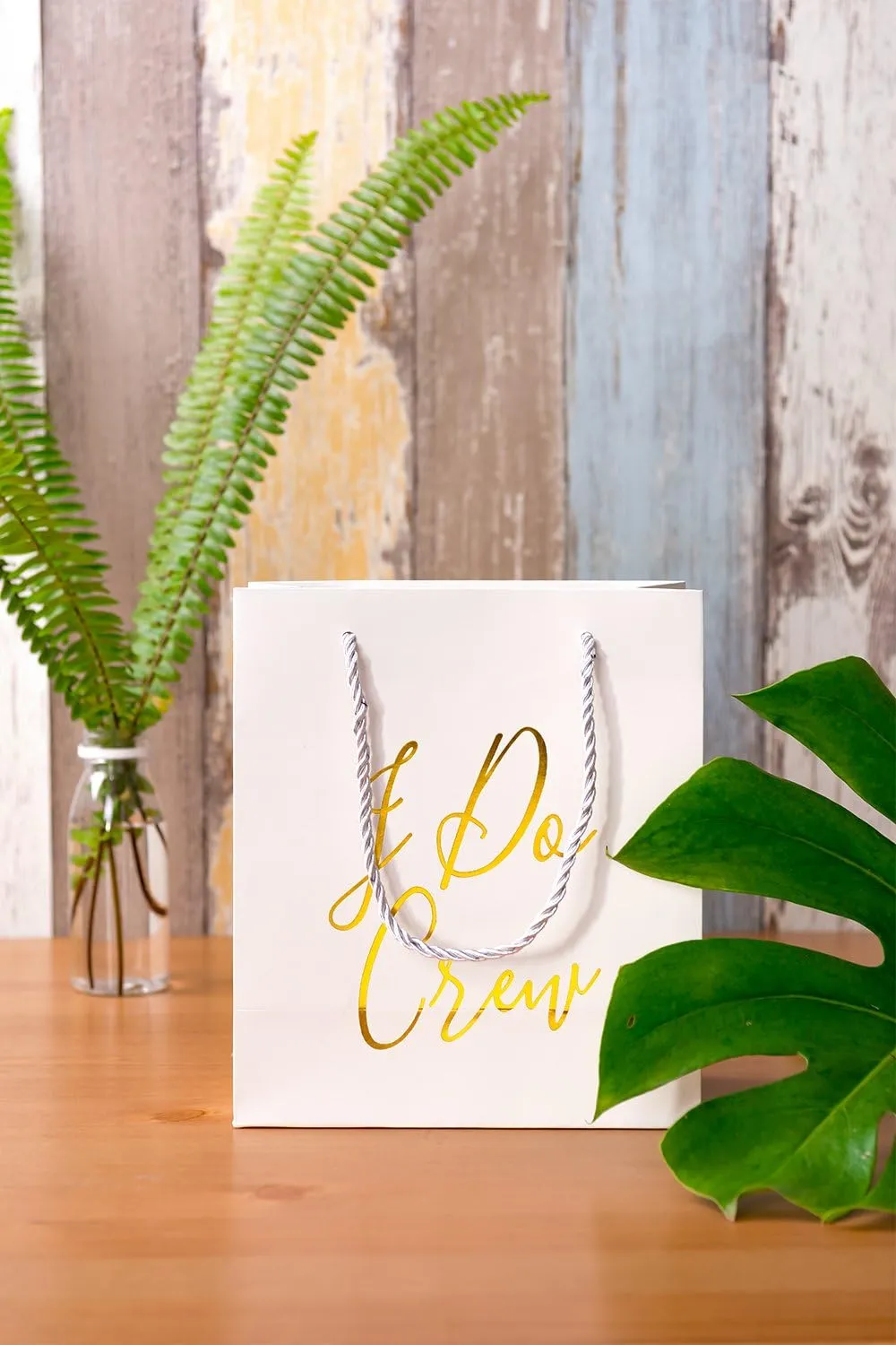 Crisky Bridesmaid Loot Gift Bags for Bachelorette Hen Party, Bridal Shower, Team Bride, Set of 12, 4" x 8" x 9"