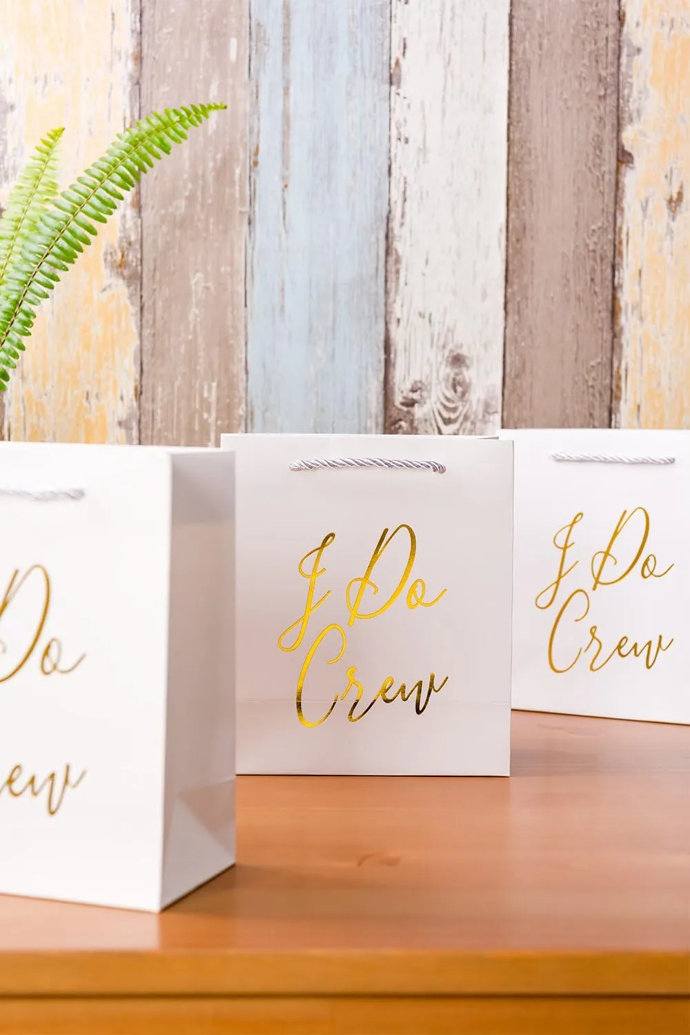 Crisky Bridesmaid Loot Gift Bags for Bachelorette Hen Party, Bridal Shower, Team Bride, Set of 12, 4" x 8" x 9"