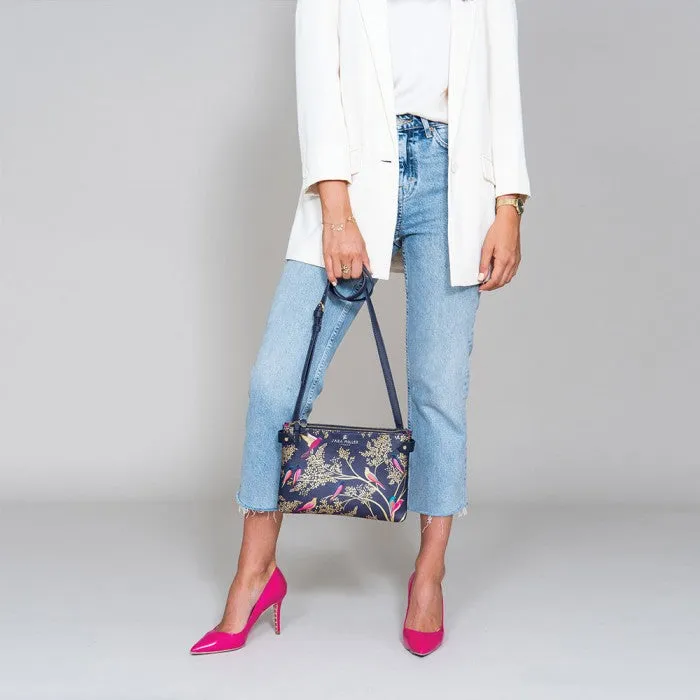 CROSS BODY - SMOKEY BLUE BIRDS