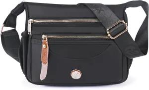 Crossbody Bag for Women, high density Nylon Shoulder Messenger Bag Trendy Pocketbooks, Waterproof and Multi-Pockets