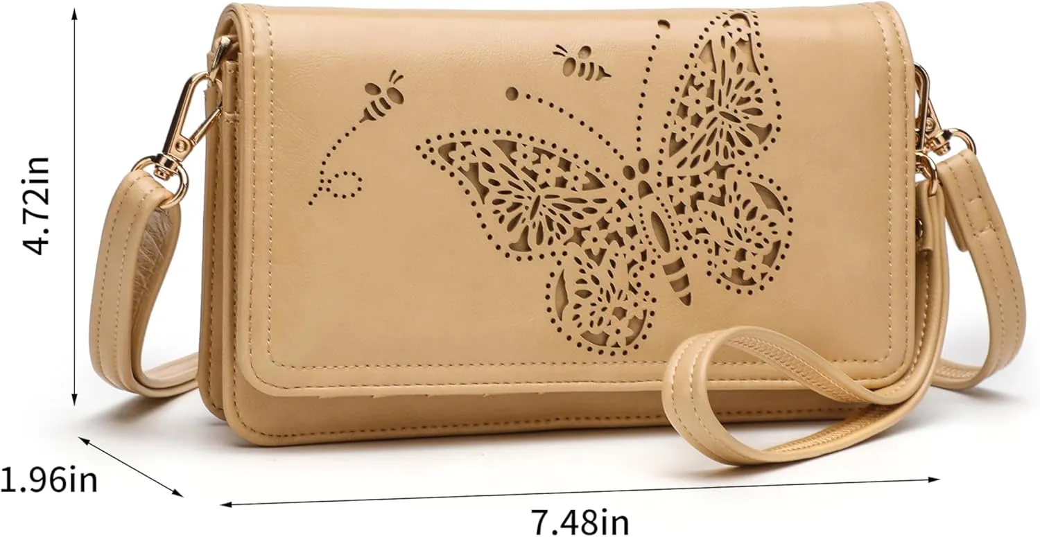 Crossbody Bags For Women Wristlet Wallet Phone Purse Shoulder handbags Multi-Function Small RFID Clutch Card Holder