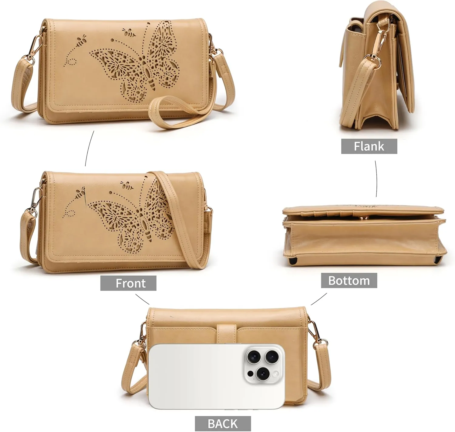 Crossbody Bags For Women Wristlet Wallet Phone Purse Shoulder handbags Multi-Function Small RFID Clutch Card Holder