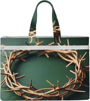 Crown of thorns Print Men's and Women's Canvas Portable File Bags,Laptop Briefcase,Business Travel Office Bags